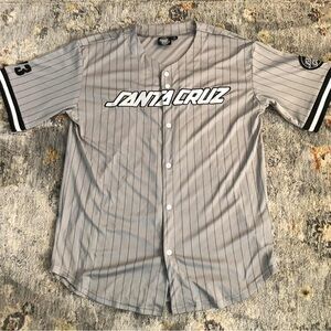 Vintage Santa Cruz Skateboards Baseball Jersey Size Large